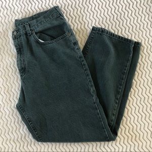 L.L. Bean Mens Vintage Jeans in Green Sz 35x30